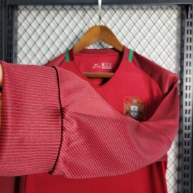 Retro Portugal 2016/17 Home Long Sleeve Jersey - Image 7