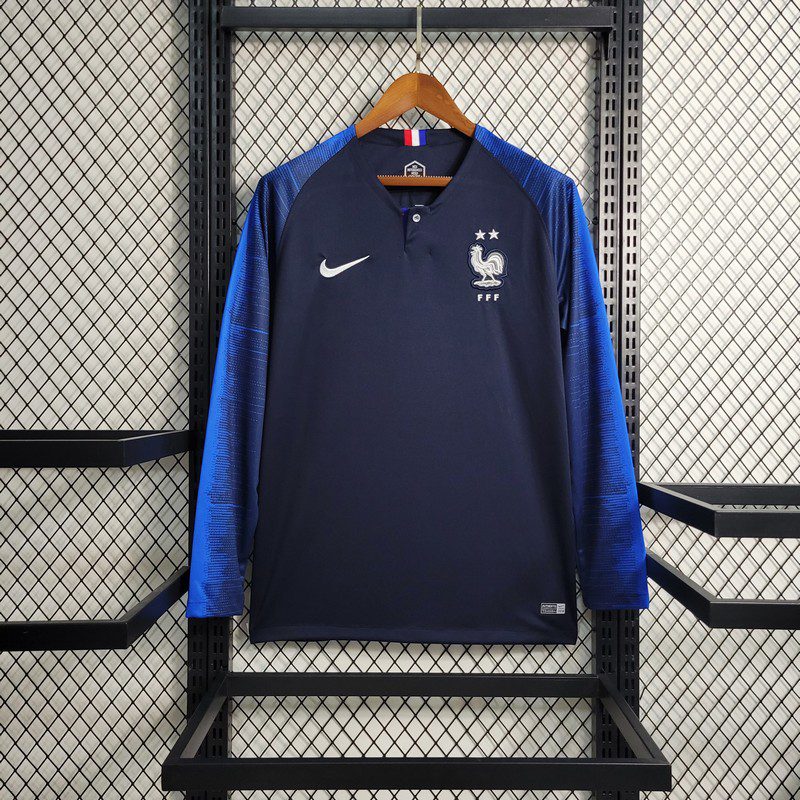 2023071809280358.jpg Retro France 2018/19 Home Long Sleeve Jersey - Image 1