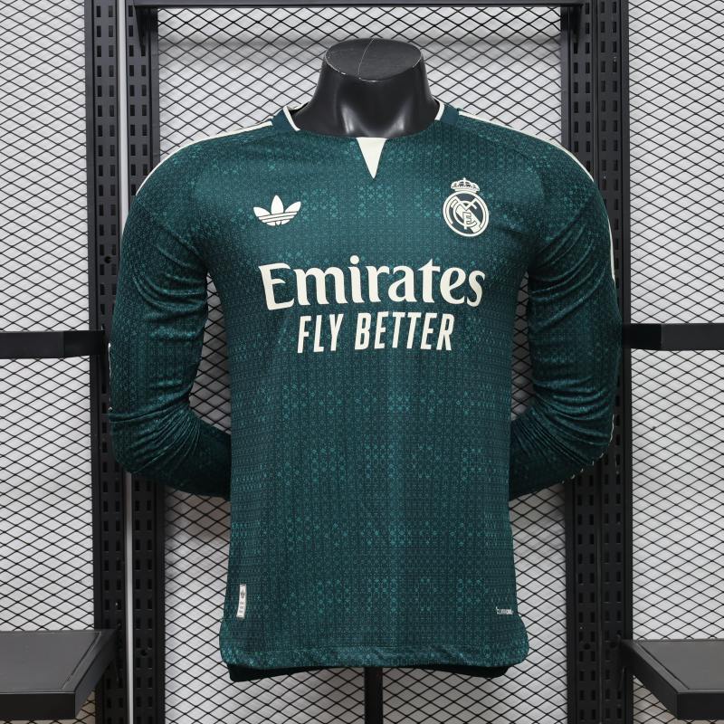 5dbba379 Mens Real Madrid 2026/27 Away Long Sleeve Jersey Player Version - Image 1