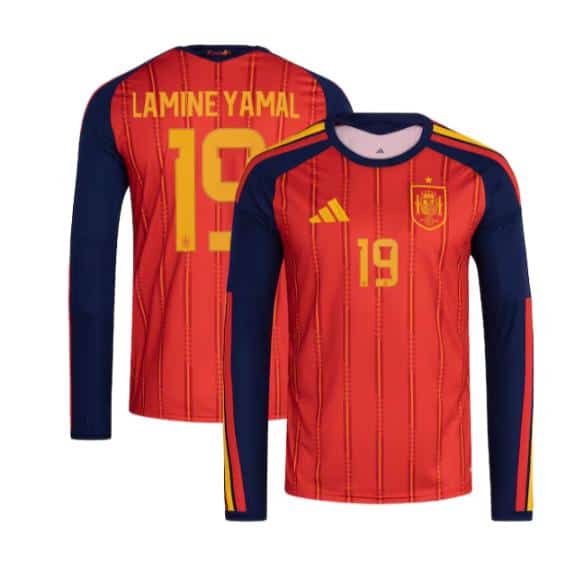 ScreenShot_2026-04-01_192029_018_no_bg Mens Spain 2026 World Cup Home Long Sleeve Jersey españa - Image 1