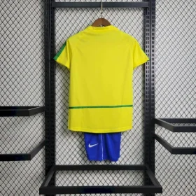 Retro Brazil 2002 Home Kids Kit - Image 5